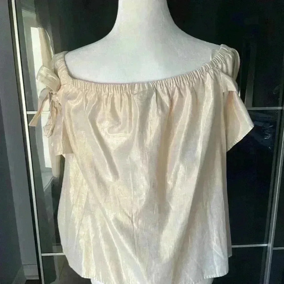 Beautiful off the shoulder champagne colour. Spring/ summer season  start - Picture 3 of 5